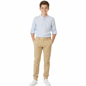 Zara Kids Collection Youth 13/14 Boy Button Down Blue Dress Shirt